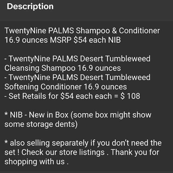 [Twentynine Palms] Desert Tumbleweed Shampoo & Conditioner Set - Picture 11 of 11